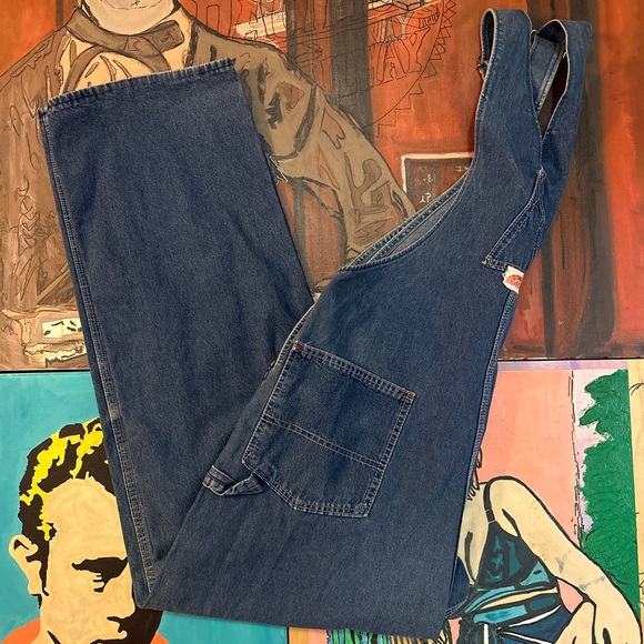 Vintage Round House Denim Overalls - Picture 4 of 7
